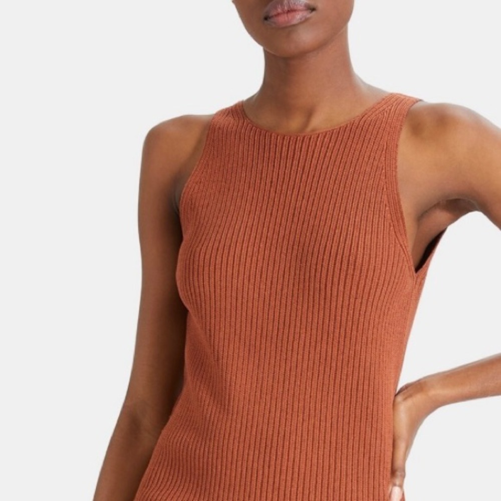 Reversible Sweater Dress in Ribbed Viscose